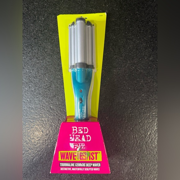 BedHead Wave Artist Tourmaline Ceramic Deep Waver - Blue and Silver - Picture 2 of 6